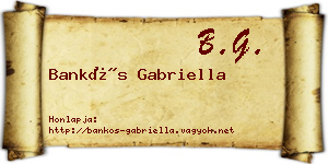 Bankós Gabriella névjegykártya