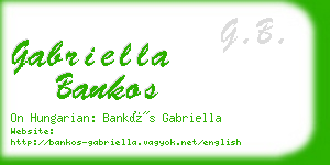 gabriella bankos business card